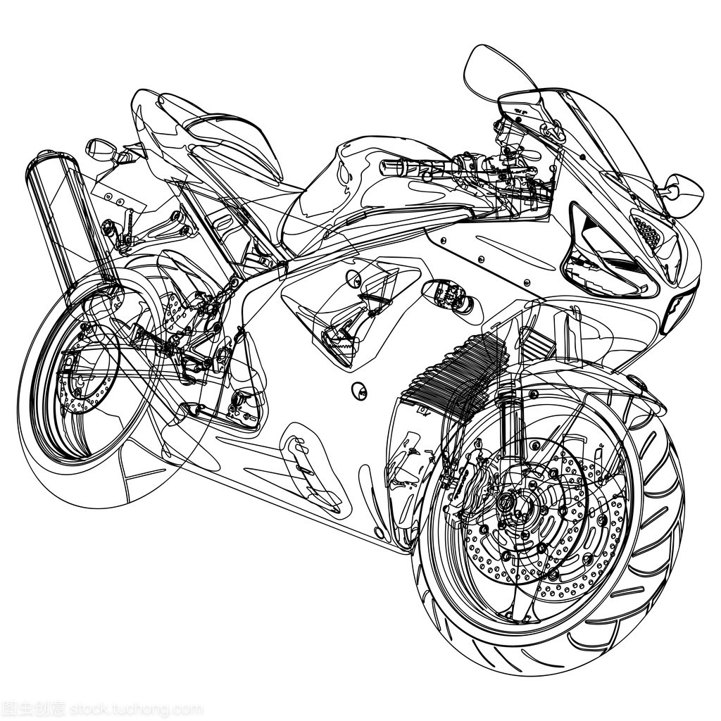 馳騁于線條間的金屬駿馬——摩托車素描漫談